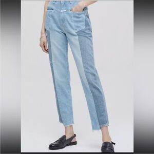 NWT Closed Patchwork 2-Tone Heritage High Rise Jean Candiani Organic Cotton